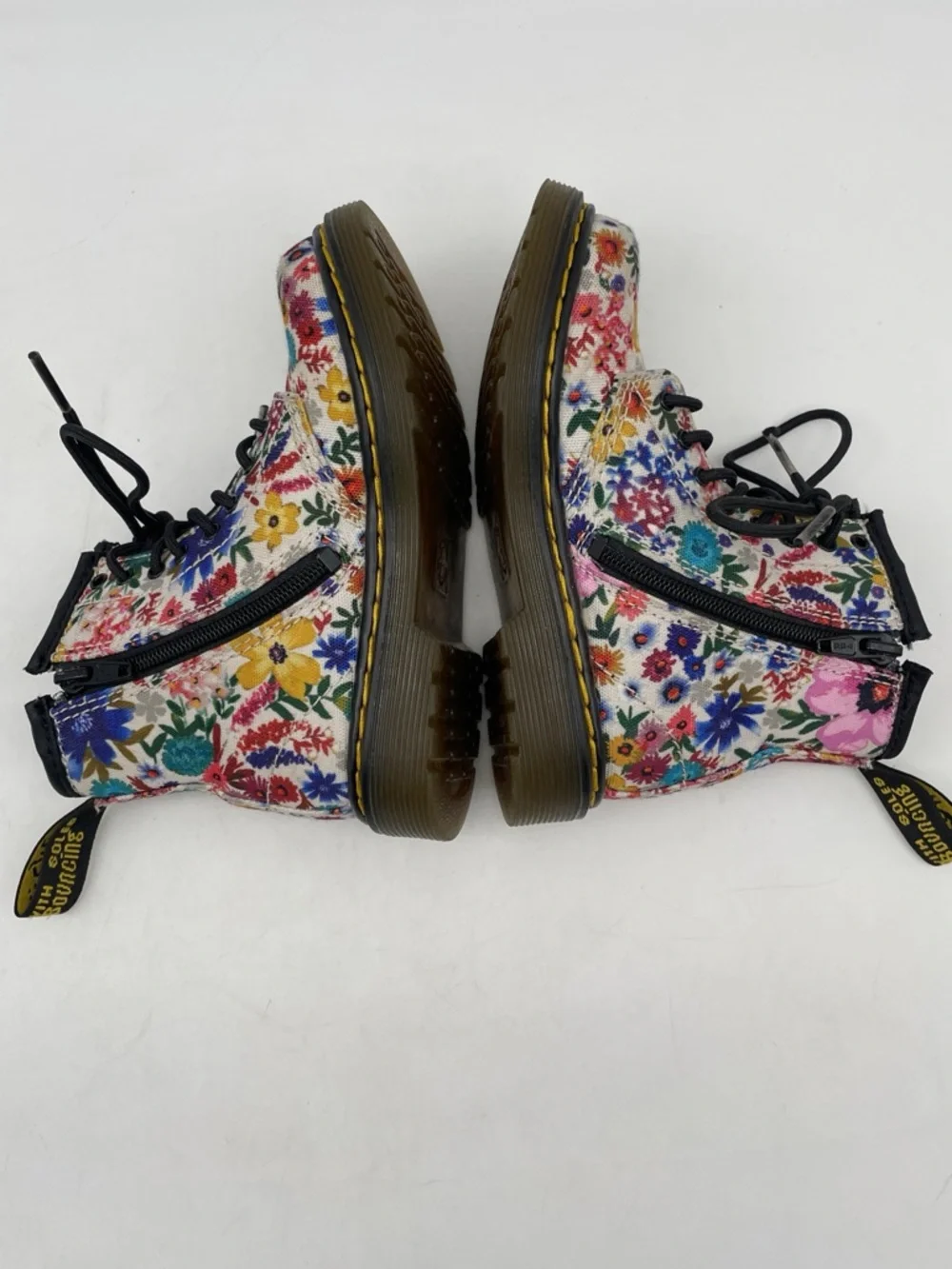 Dr. Martens Kids Floral Brookley Wander Combat Boots